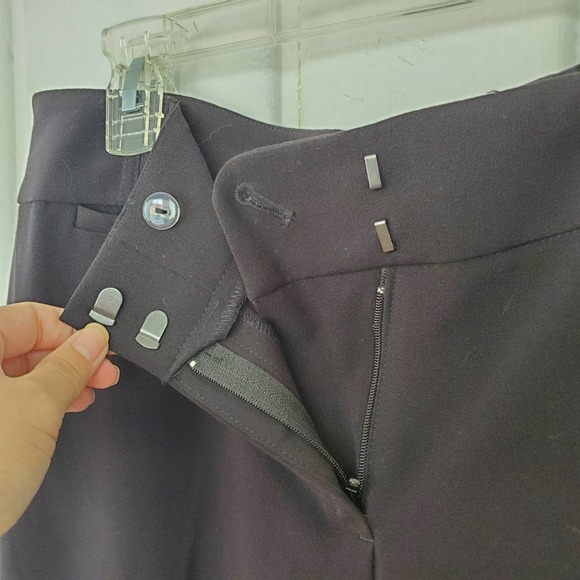 Anne Klein Black Pleat Front Straight Leg Women's Office Dress Pants Sz 6 - Picture 3 of 8